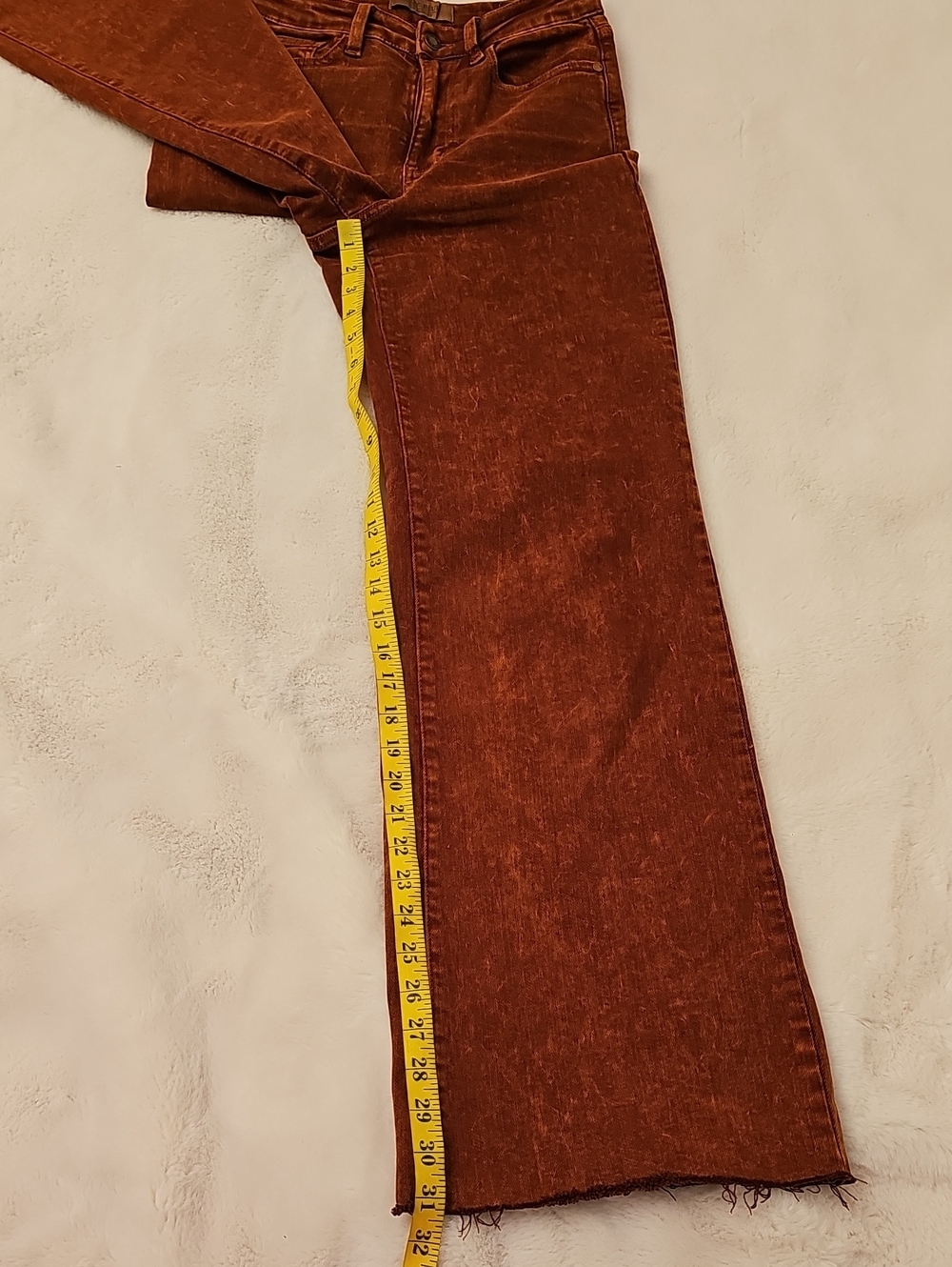 Judy Blue Retro Wide High Rise Pumpkin Spice Jeans Size 3/26 - Picture 5 of 13